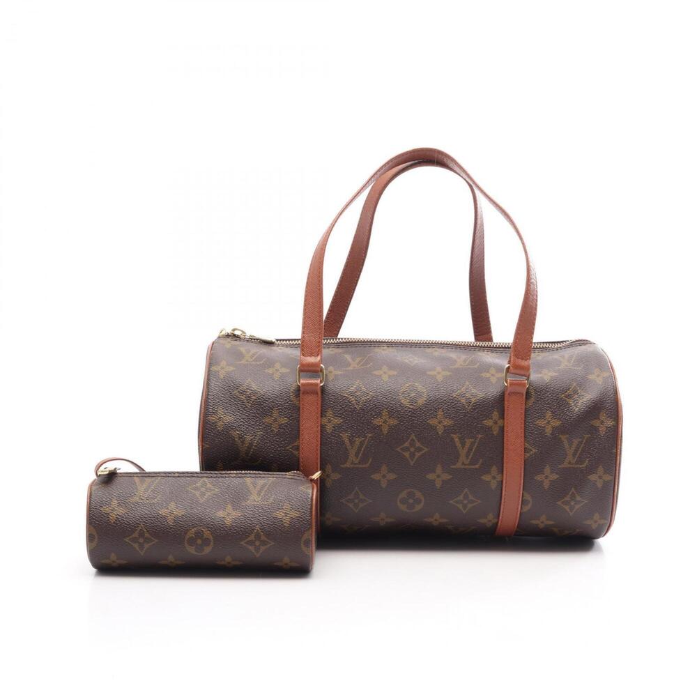 LOUIS VUITTON Authentic Brown Monogram Leather Papillon 30 Bag